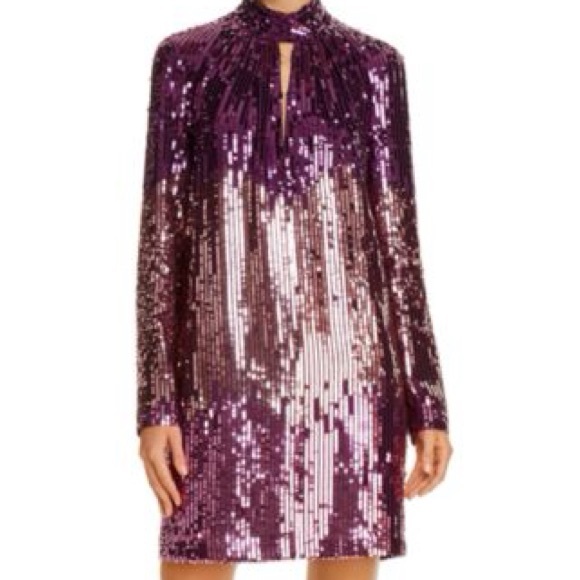 KATE SPADE NEW YORK Gradient Long-Sleeve Sequin Mini Dress - Picture 8 of 8
